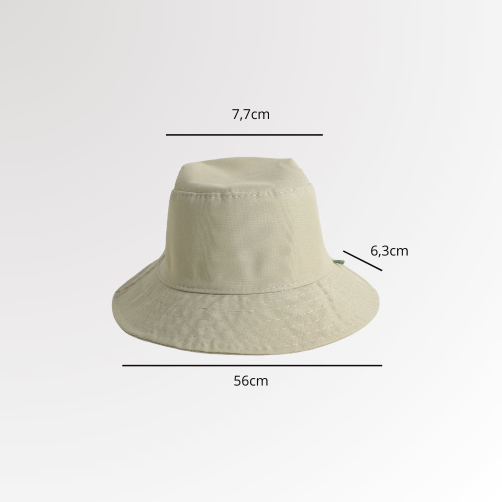 Chapéu Bucket Unissex Casual com Design Moderno Proteção Sol Bege claro