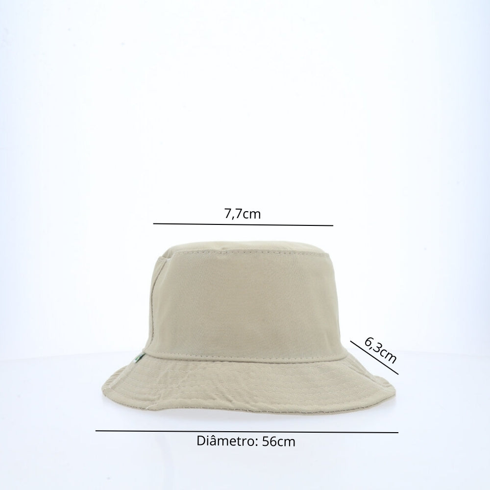 Chapéu Bucket Unissex Casual com Design Moderno Proteção Sol Caqui