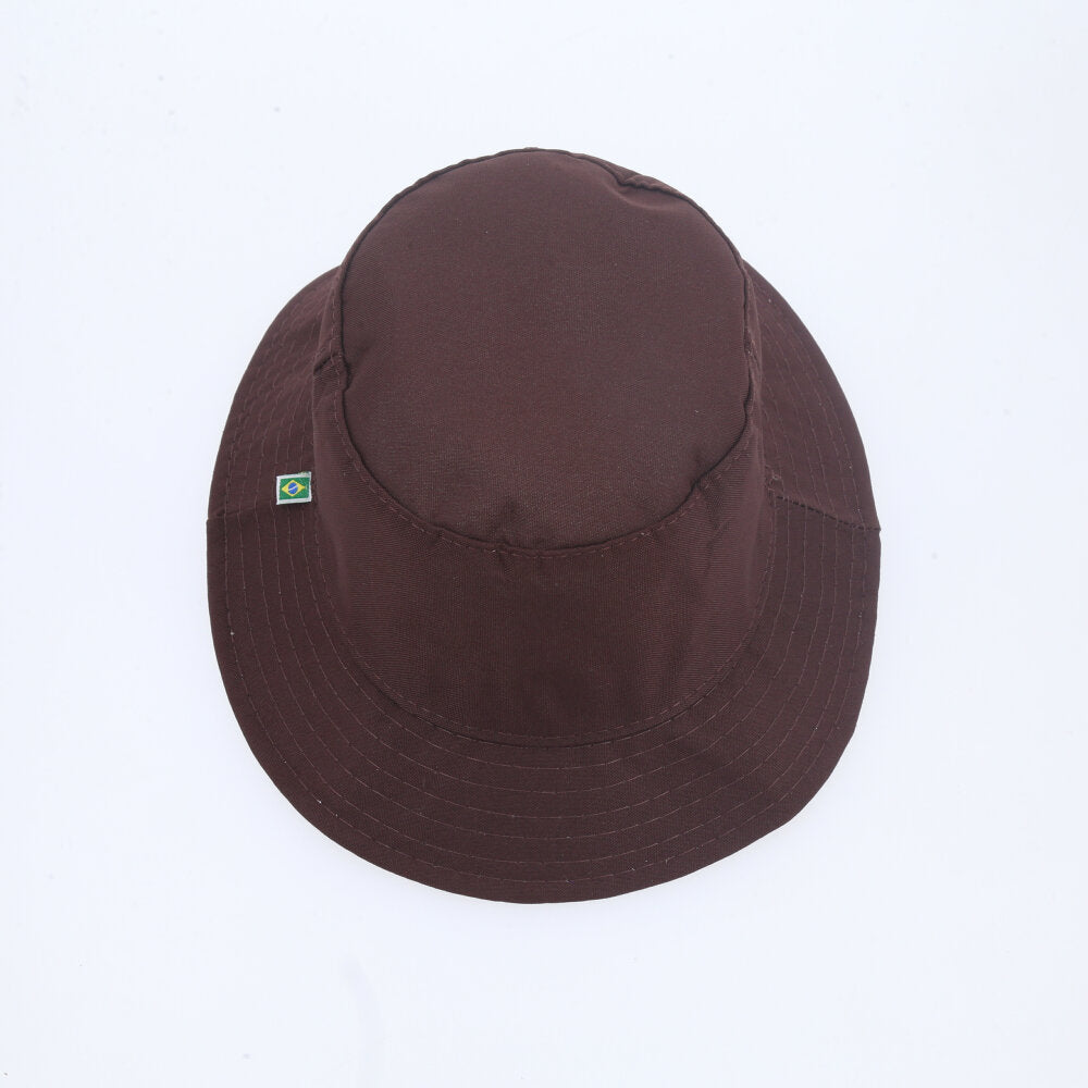 Chapéu Bucket Unissex Casual com Design Moderno Proteção Sol Marrom