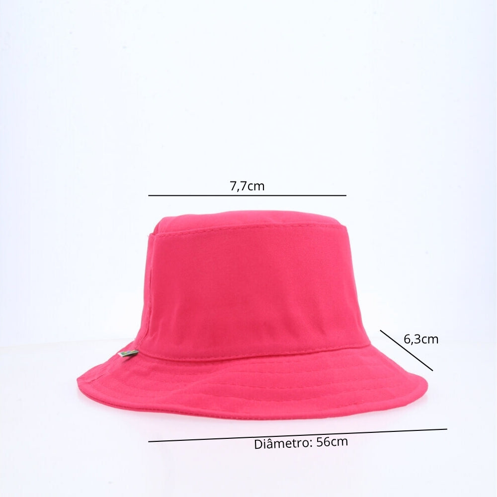 Chapéu Bucket Unissex Casual com Design Moderno Proteção Sol Pink