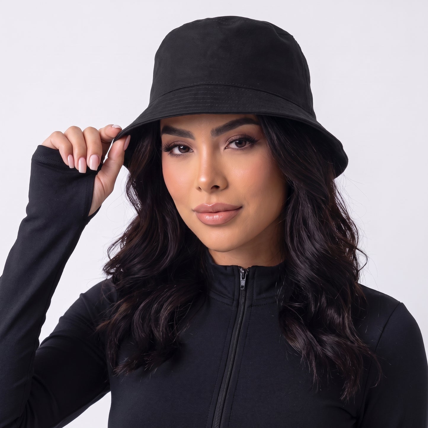 Chapéu Bucket Unissex Casual com Design Moderno Proteção Sol Preto