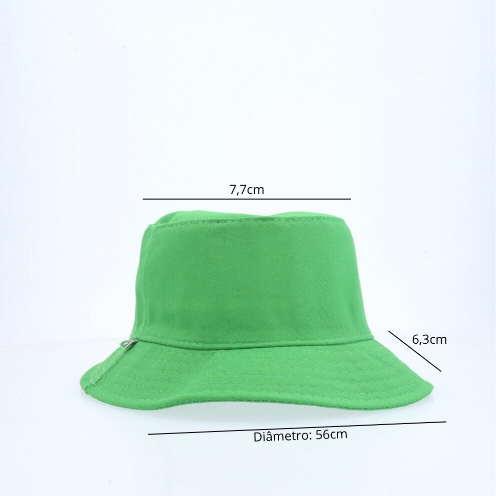Chapéu Bucket Unissex Casual com Design Moderno Proteção Sol Verde