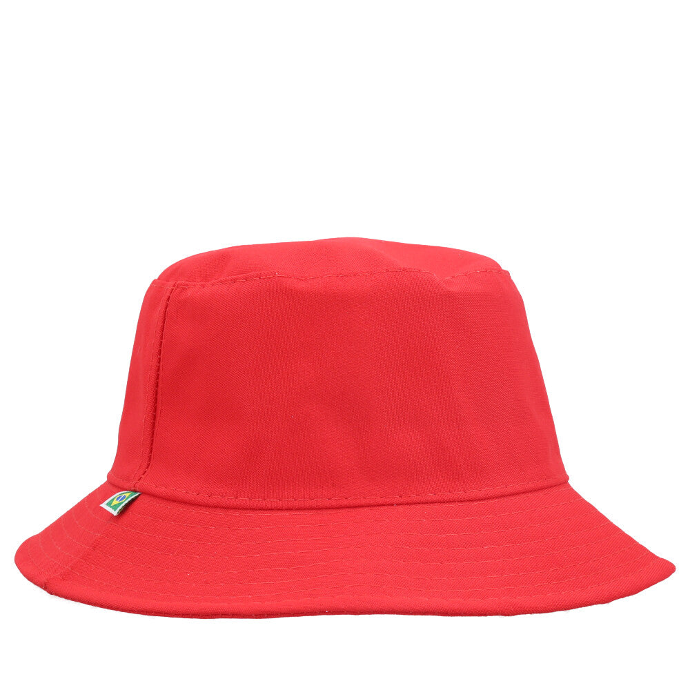 Chapéu Bucket Unissex Casual com Design Moderno Proteção Sol Vermelho