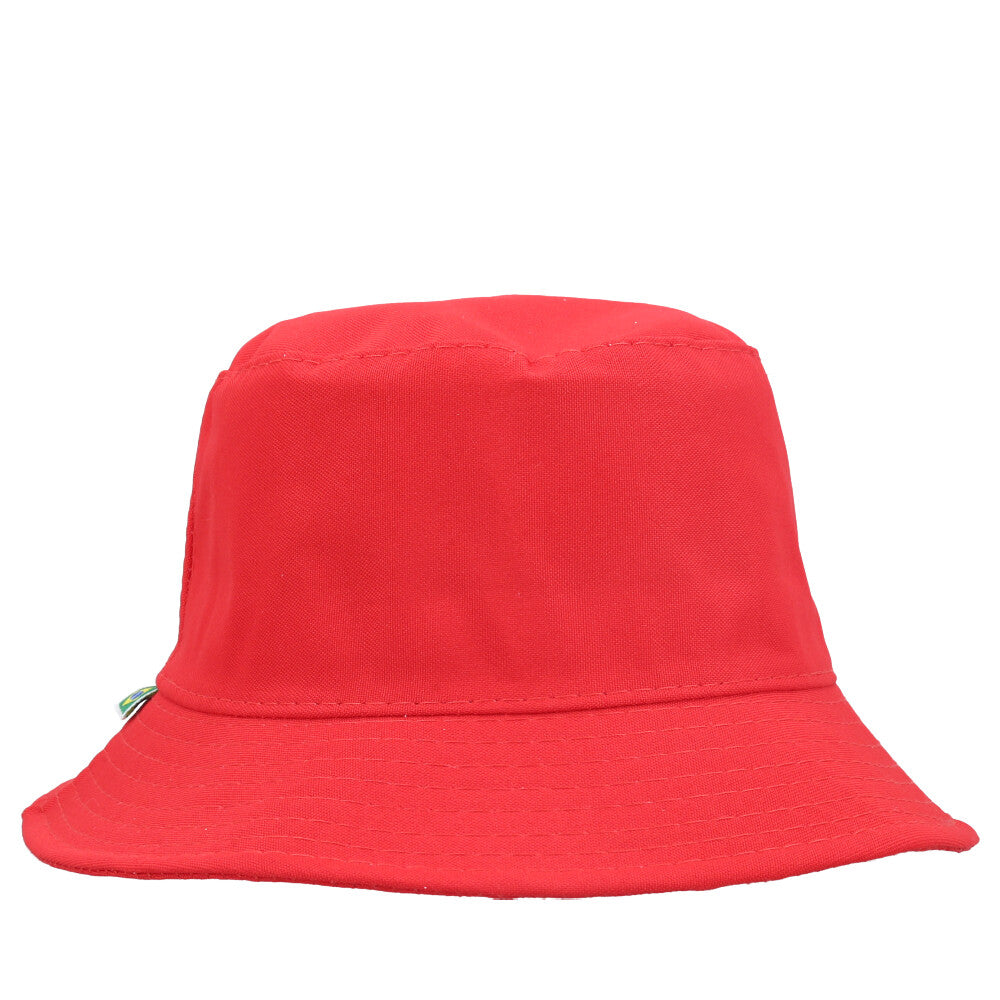 Chapéu Bucket Unissex Casual com Design Moderno Proteção Sol Vermelho