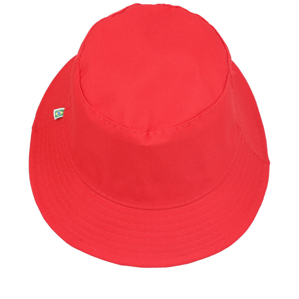 Chapéu Bucket Unissex Casual com Design Moderno Proteção Sol Vermelho