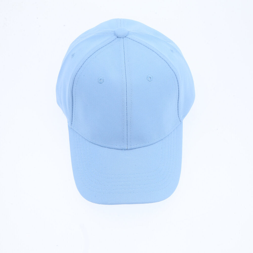 Boné Liso Unissex com Aba Curva e Ajuste em Metal Azul claro