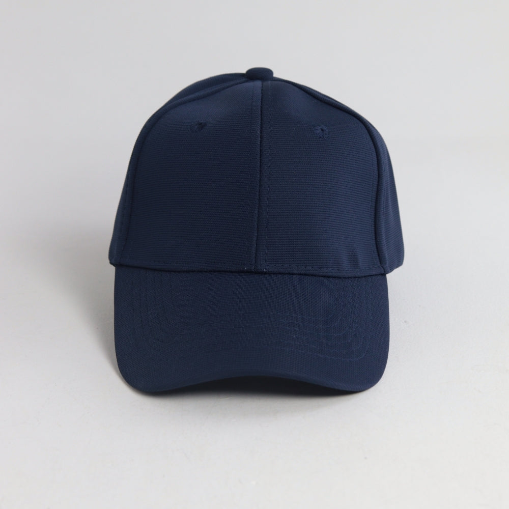 Boné Liso Unissex com Aba Curva e Ajuste em Metal Azul escuro