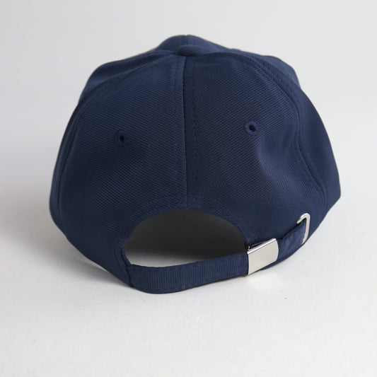 Boné Liso Unissex com Aba Curva e Ajuste em Metal Azul escuro