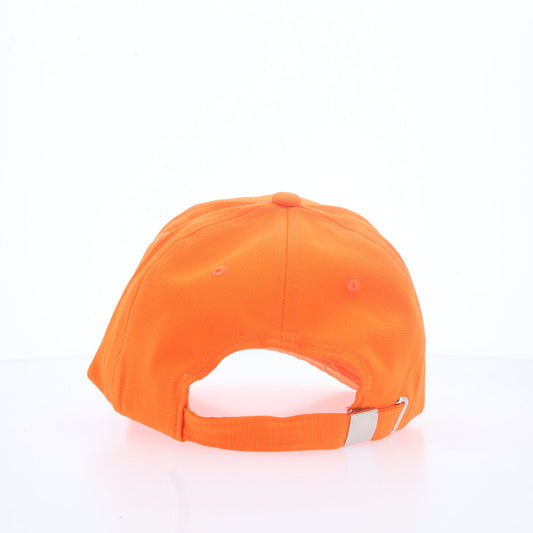 Boné Liso Unissex com Aba Curva e Ajuste em Metal Laranja