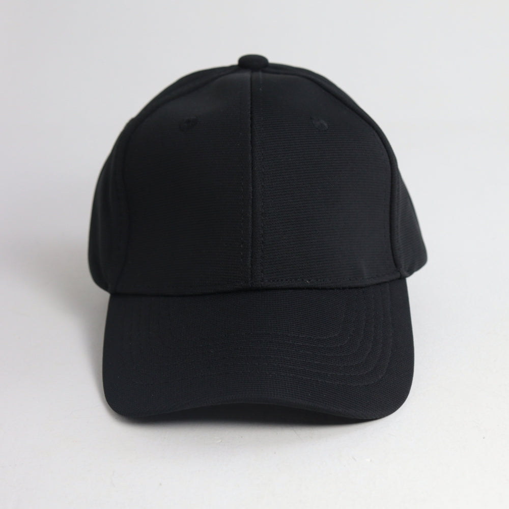 Boné Liso Unissex com Aba Curva e Ajuste em Metal Preto