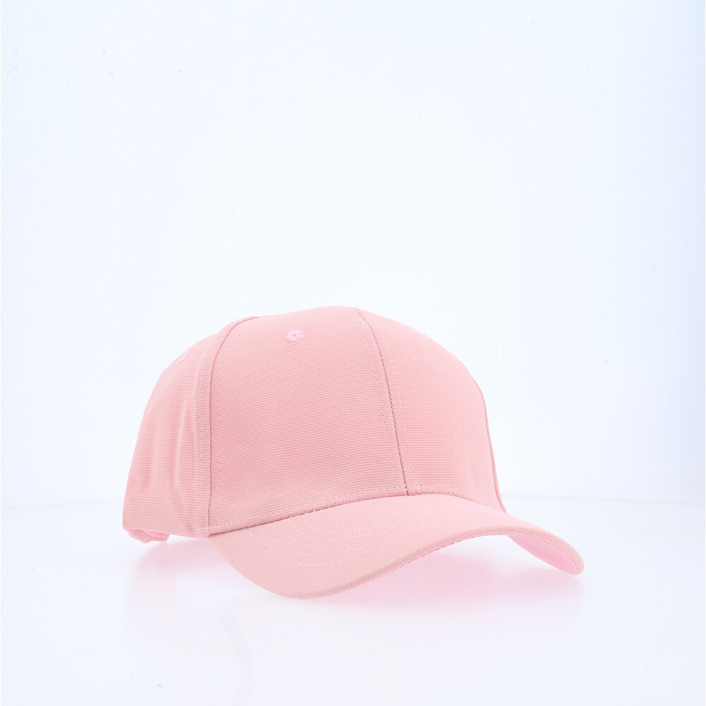Boné Liso Unissex com Aba Curva e Ajuste em Metal Rosa claro