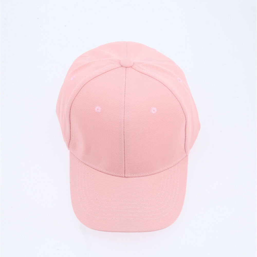 Boné Liso Unissex com Aba Curva e Ajuste em Metal Rosa claro