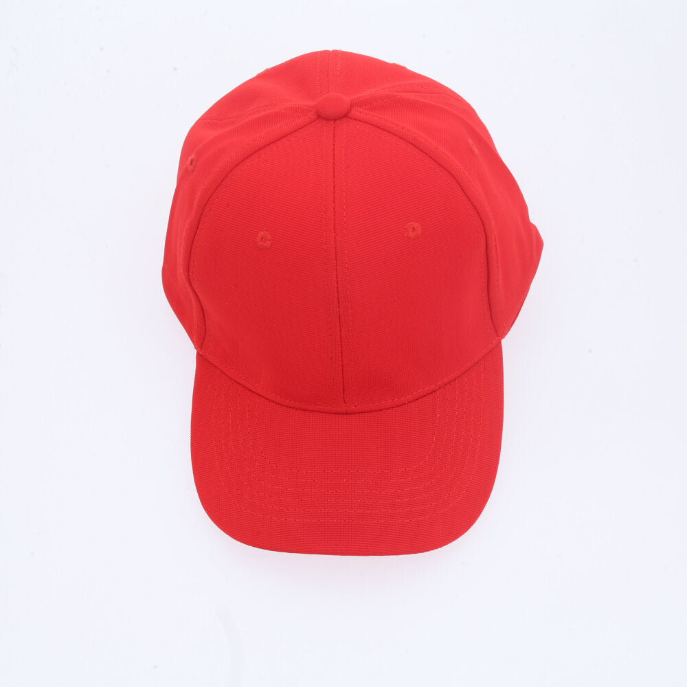Boné Liso Unissex com Aba Curva e Ajuste em Metal Vermelho