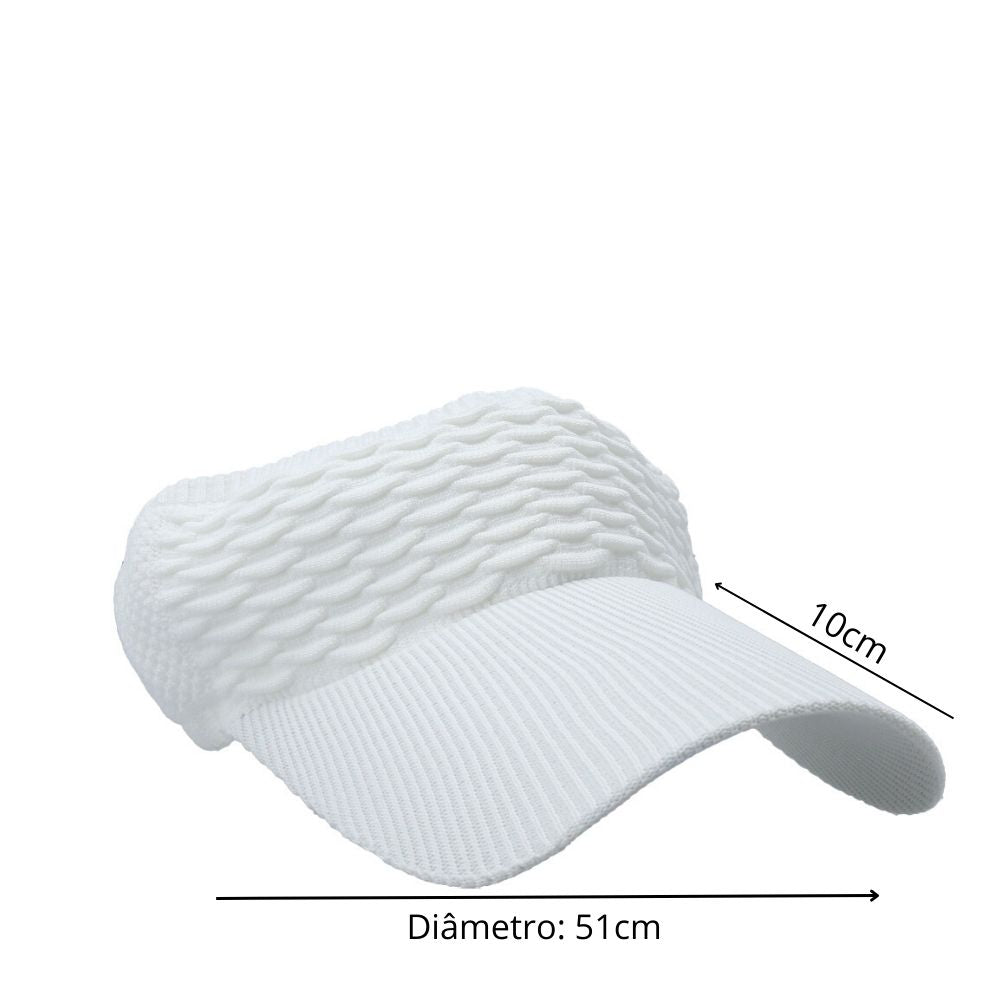 Viseira Feminina e Masculina Sol Praia Esporte Verão  Branco