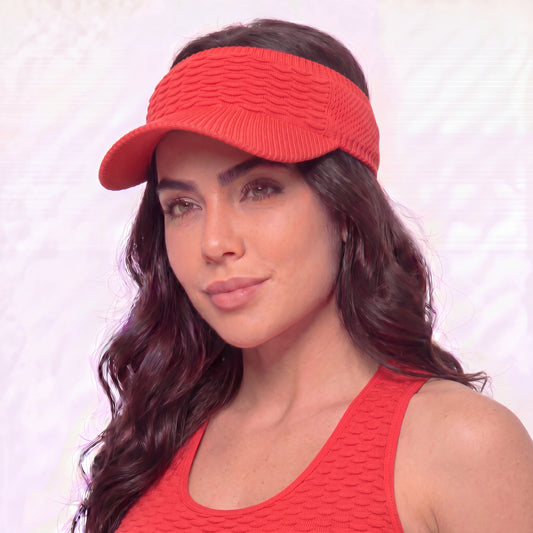 Viseira Feminina e Masculina Sol Praia Esporte Verão  Vermelho