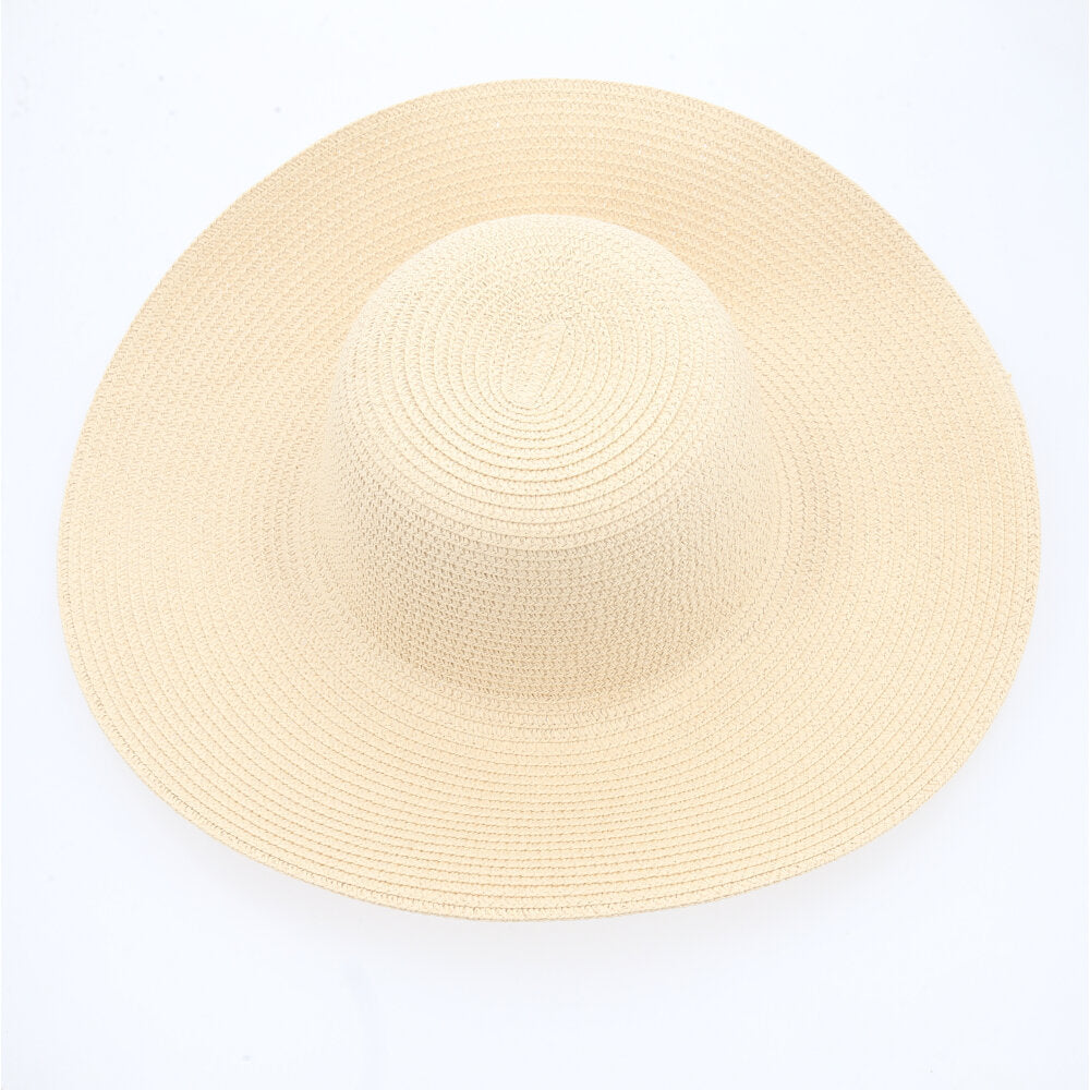 Chapéu Panamá Feminino de Praia com Aba Larga Bege