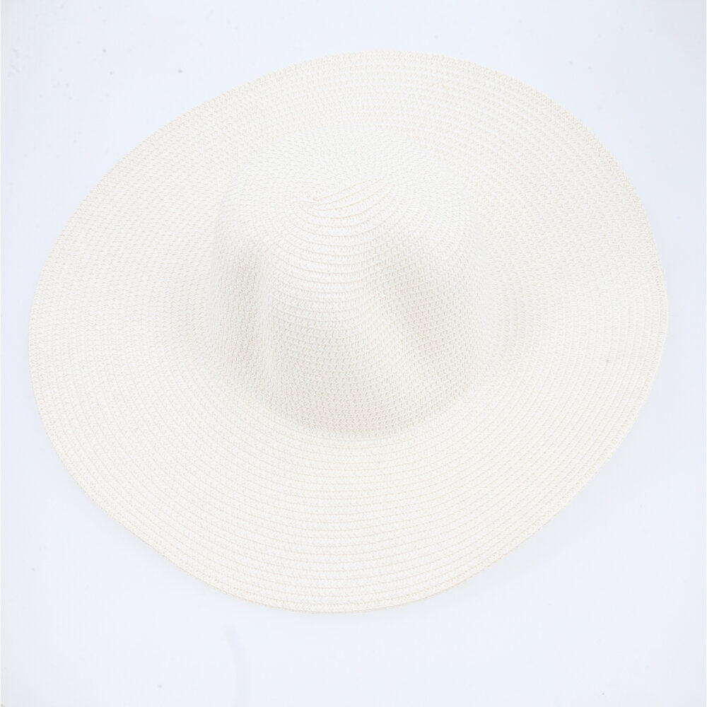 Chapéu Panamá Feminino de Praia com Aba Larga Branco