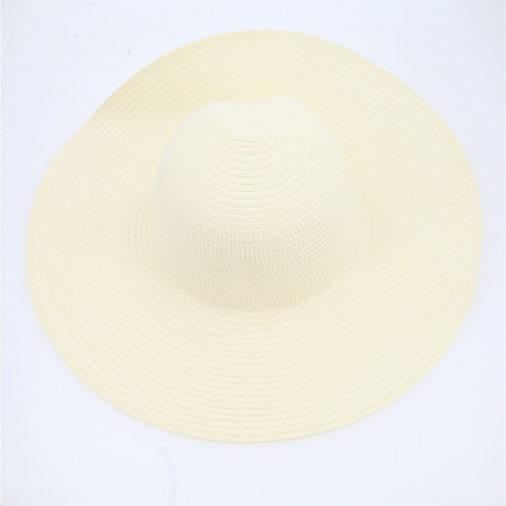Chapéu Panamá Feminino de Praia com Aba Larga Marfim