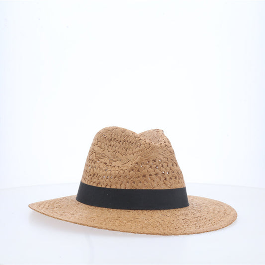 Chapéu de Praia com Faixa Caramelo