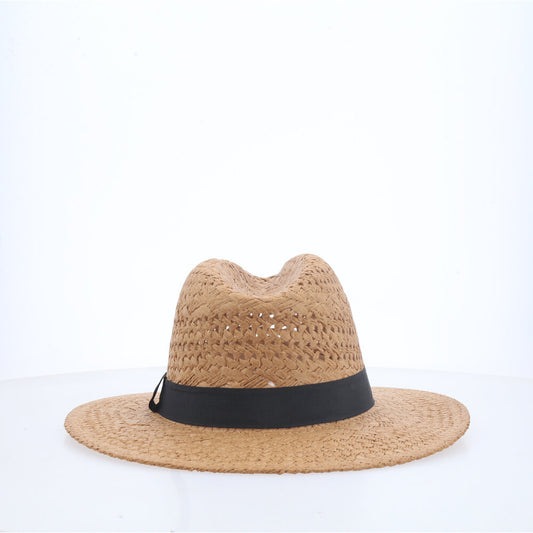 Chapéu de Praia com Faixa Caramelo