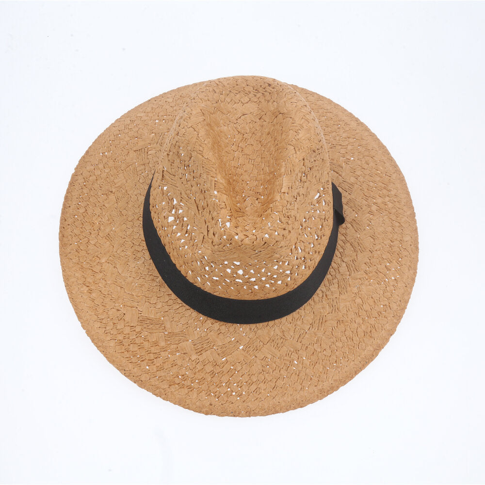 Chapéu de Praia com Faixa Caramelo