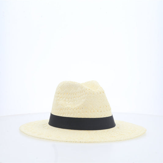Chapéu de Praia com Faixa Marfim