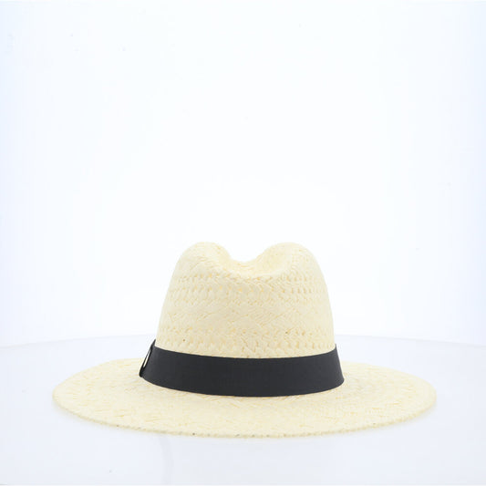 Chapéu de Praia com Faixa Marfim