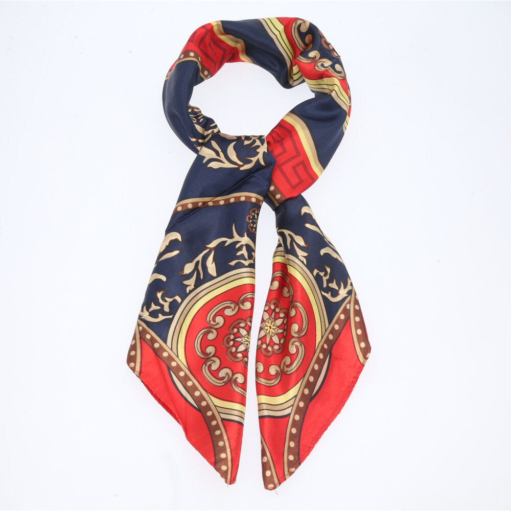 Lenço de Cetim Feminino Estampado Indiano Vermelho