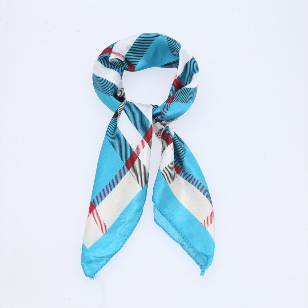 Lenço Feminino de Cetim Azul