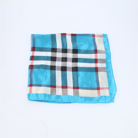 Lenço Feminino de Cetim Azul