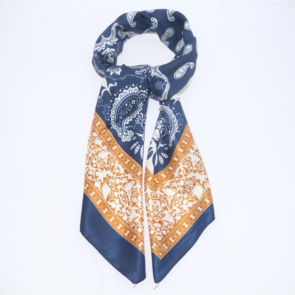 Lenço Bandana Chique Estampado Azul