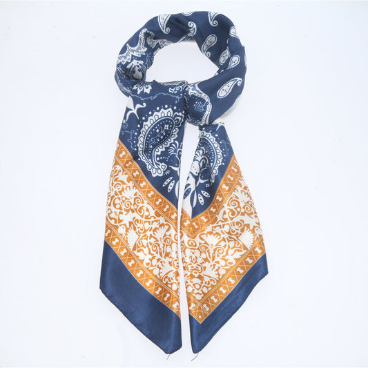 Lenço Bandana Chique Estampado Azul