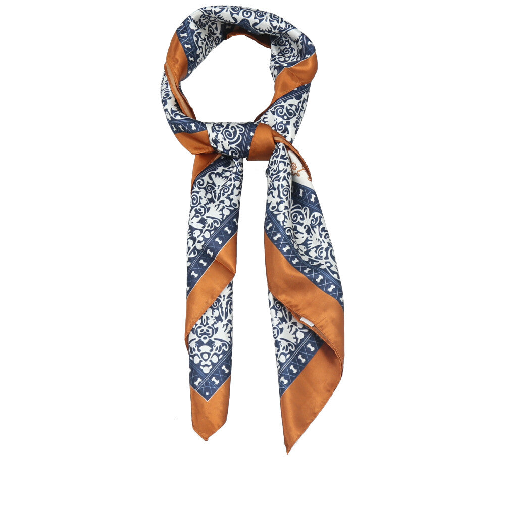 Lenço Bandana Chique Estampado Caramelo