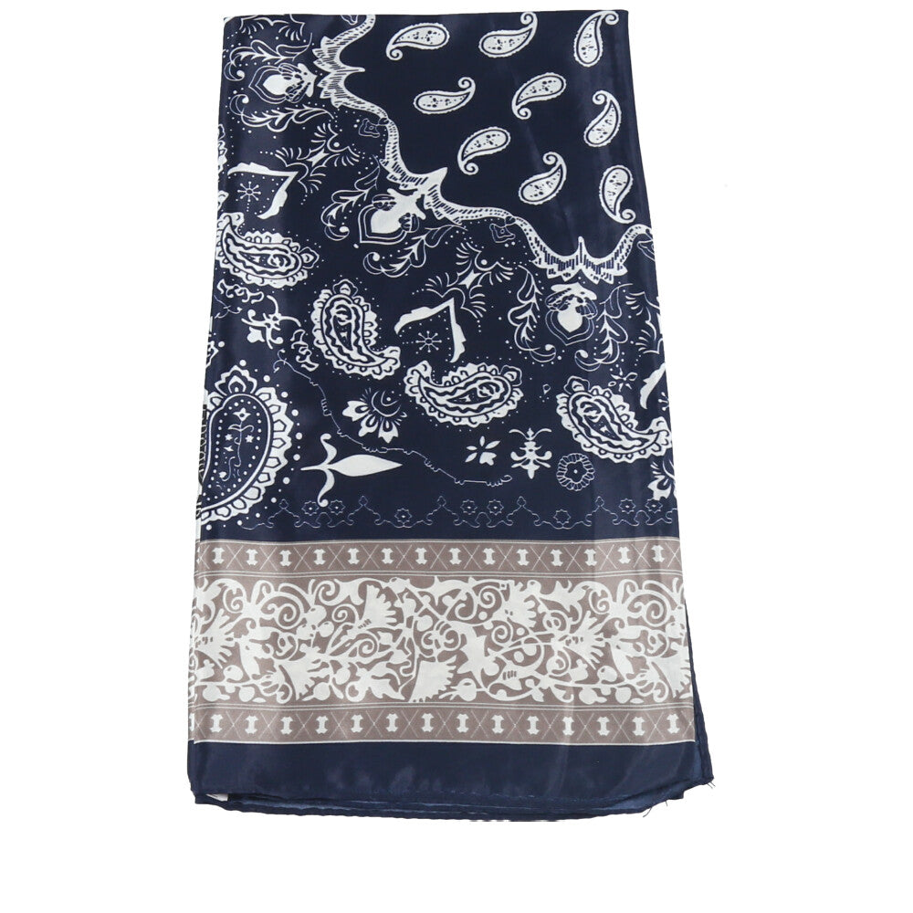 Lenço Bandana Chique Estampado Marfim