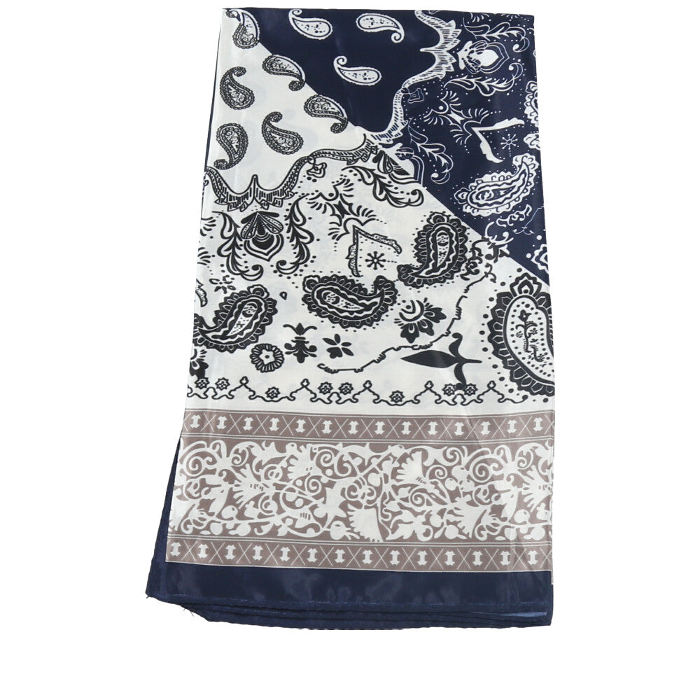 Lenço Bandana Chique Estampado Marfim