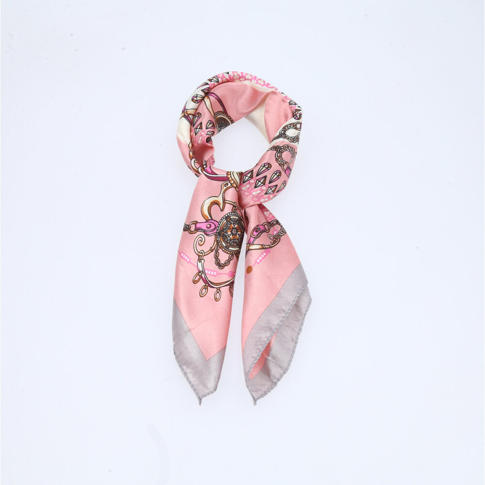 Lenço Feminino de Cetim Elegante Rosa