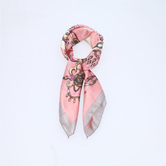 Lenço Feminino de Cetim Elegante Rosa