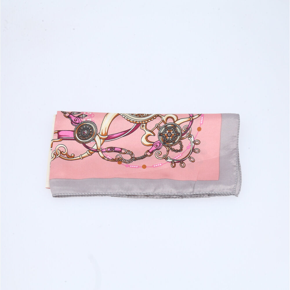 Lenço Feminino de Cetim Elegante Rosa