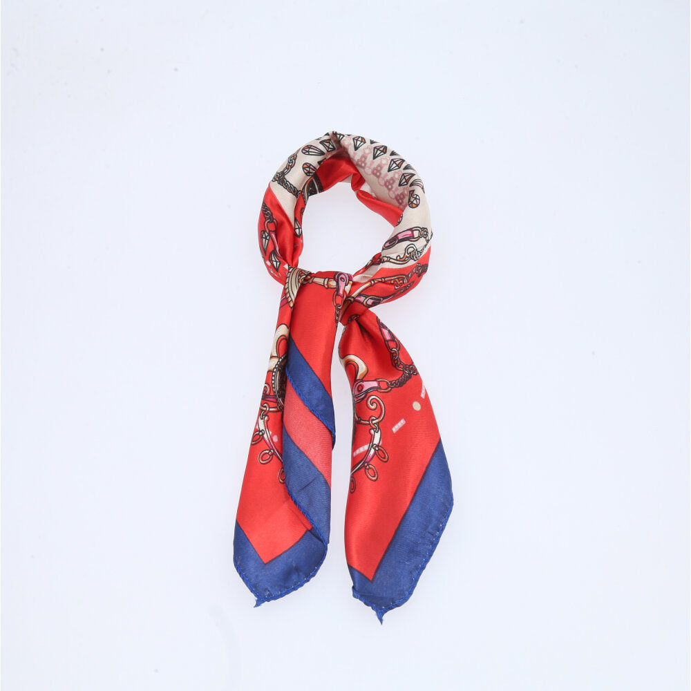Lenço Feminino de Cetim Elegante Vermelho