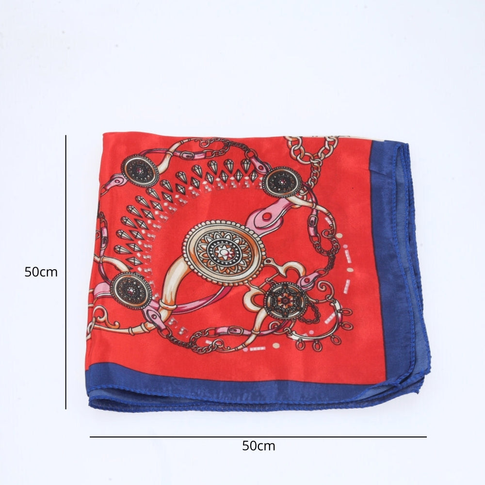 Lenço Feminino de Cetim Elegante Vermelho