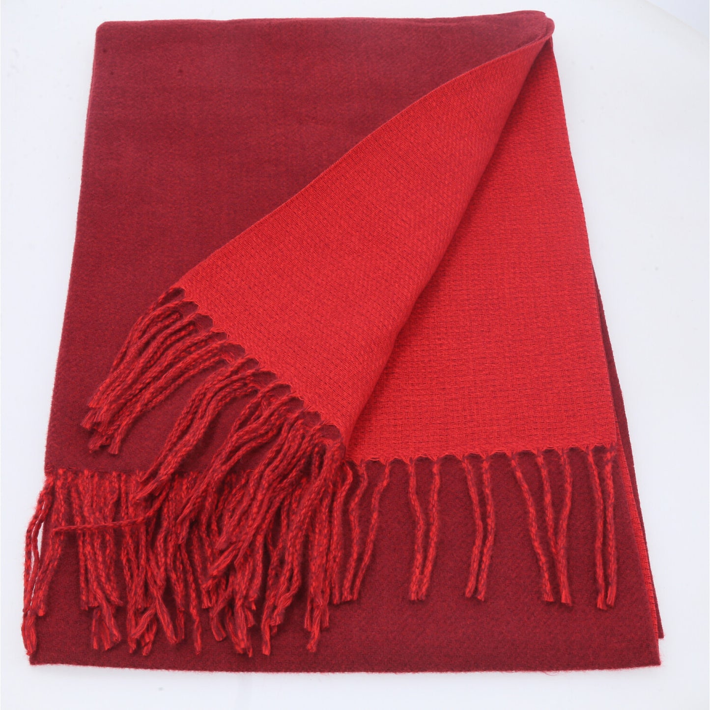 Cachecol em Tecido com Estampa Lisa Vermelho
