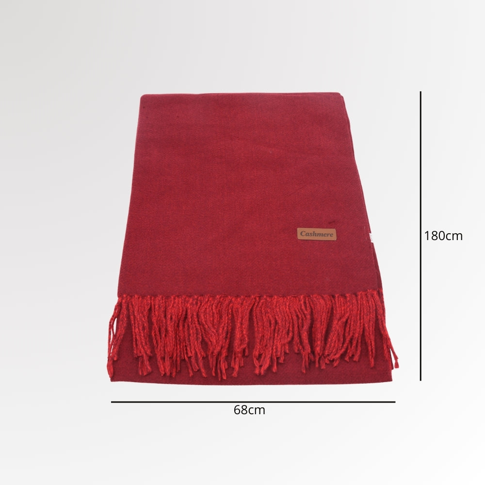 Cachecol em Tecido com Estampa Lisa Vermelho