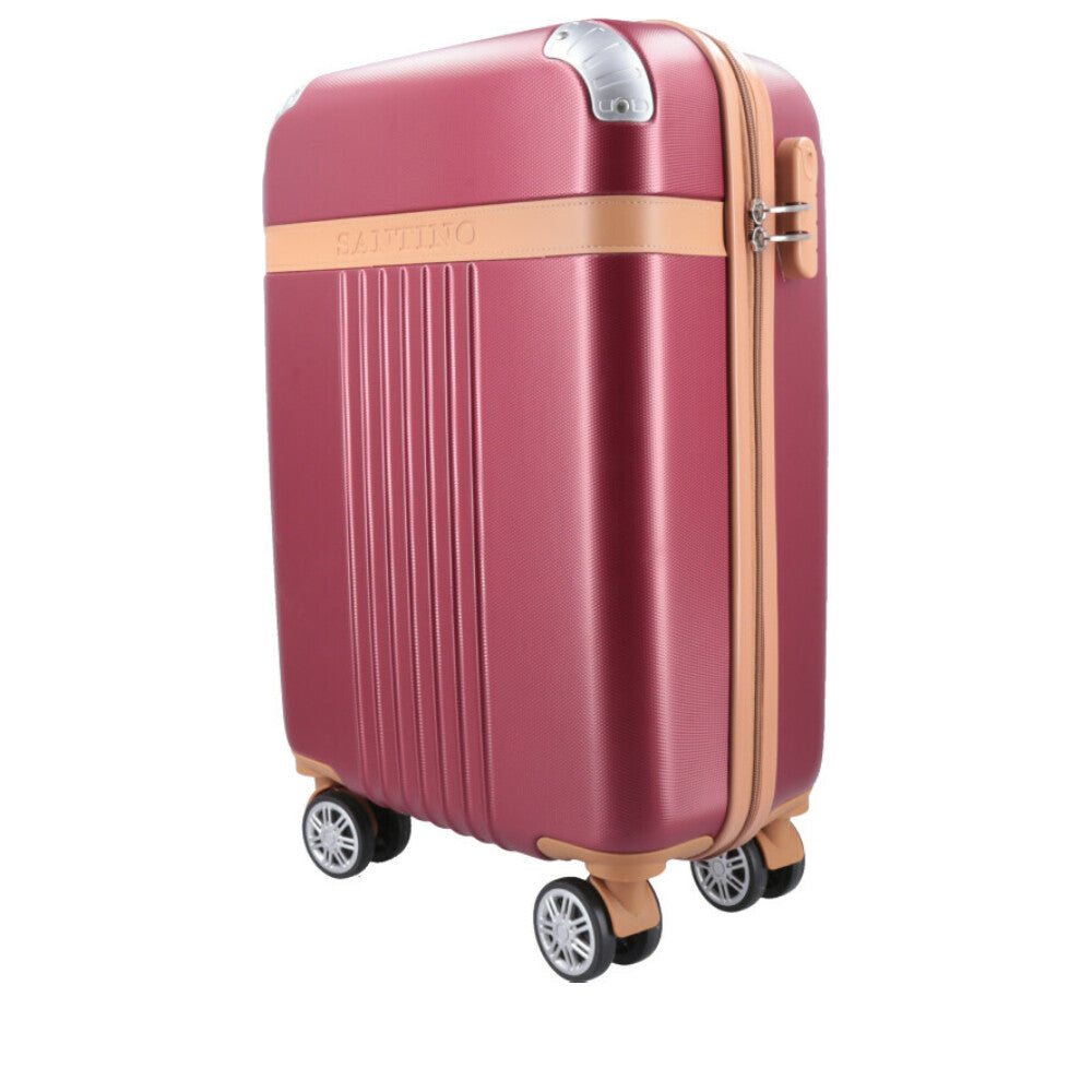 Mala de Bordo ABS TSA com 360° Santino Vermelho