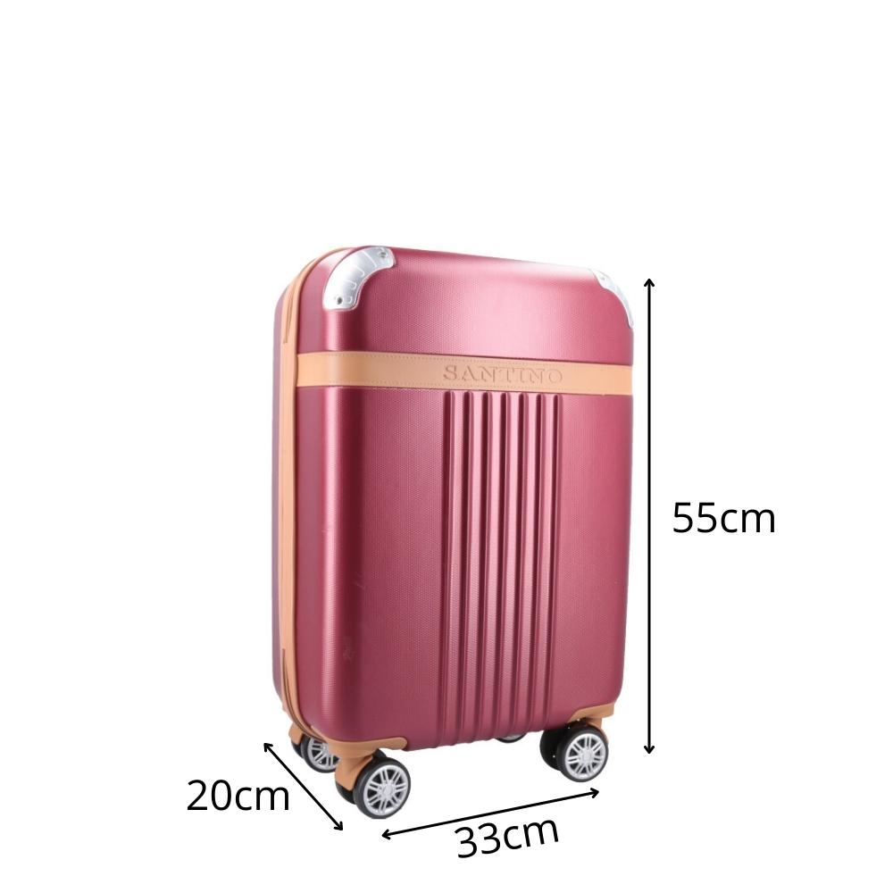 Mala de Bordo ABS TSA com 360° Santino Vermelho