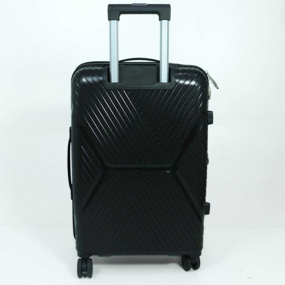 Mala de Viagem Média em ABS – Leve e Expansível com Rodas 360° Preto