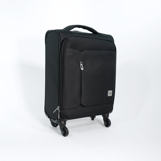 Mala de Bordo em Nylon – Leve, Resistente e com Rodas 360º 
 Preto