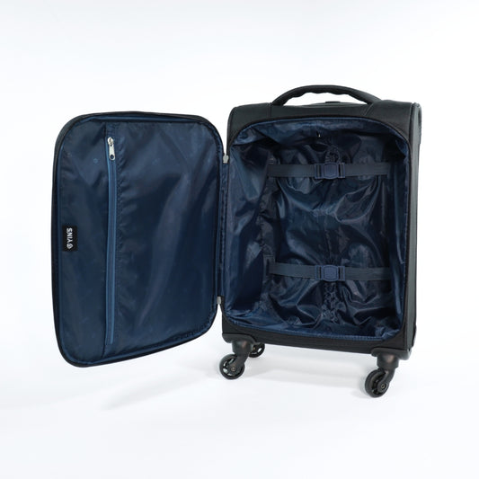 Mala de Bordo em Nylon – Leve, Resistente e com Rodas 360º 
 Preto