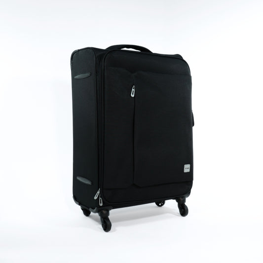 Mala Média de Viagem em Nylon – Leve e com Rodas 360º Preto
