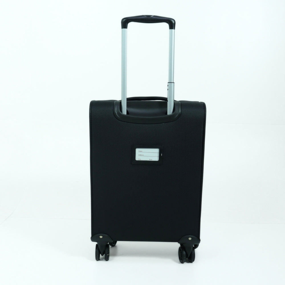 Mala de Bordo Pequena Super Leve em Tecido Preto