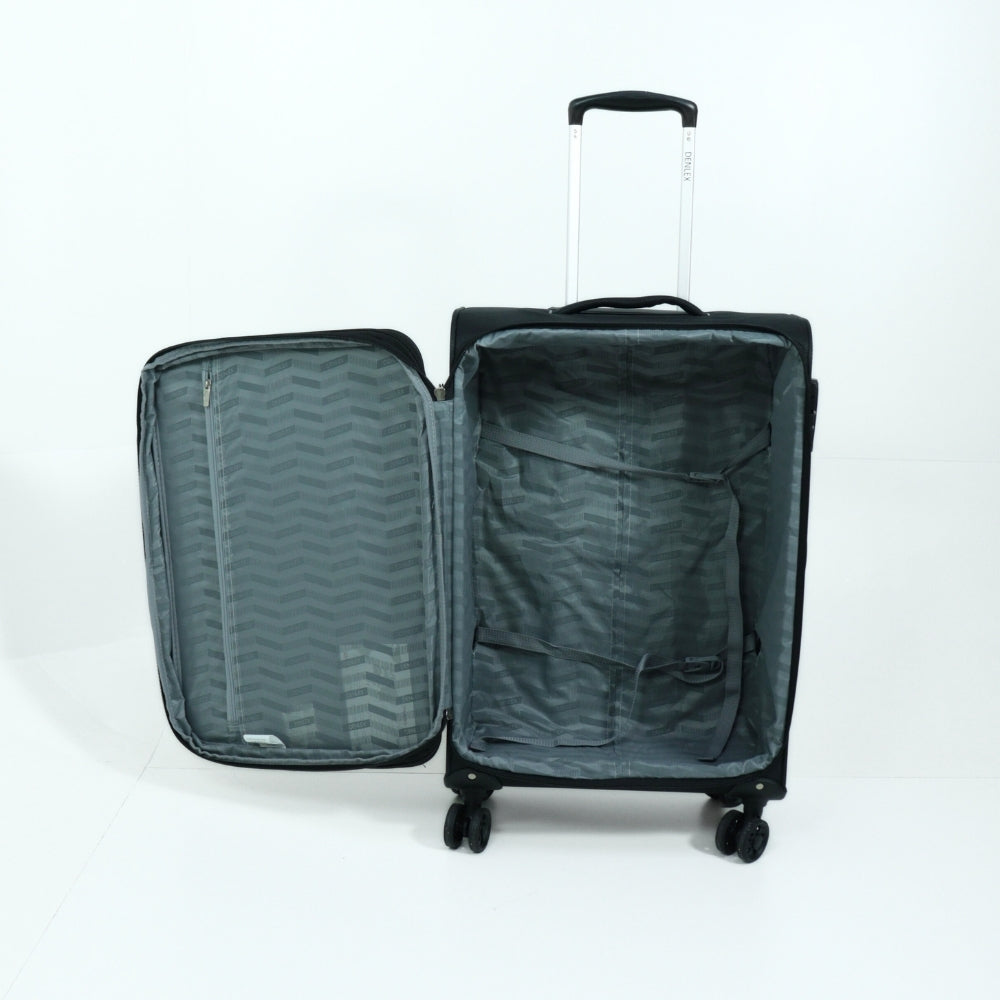 Mala de Viagem Média Super Leve em Tecido Preto